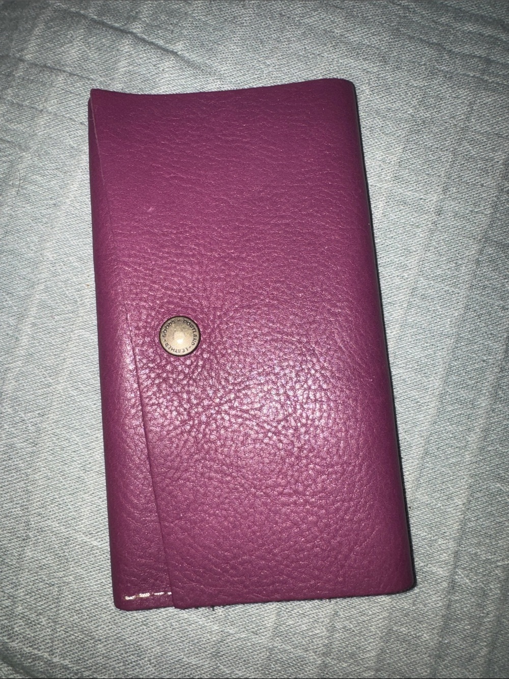 Portland Leather Magenta Pebbled Leather Card & Key Holder